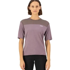Mons Royale Diversion Merino Fietsshirt met Korte Mouwen Dames - mauve / iron