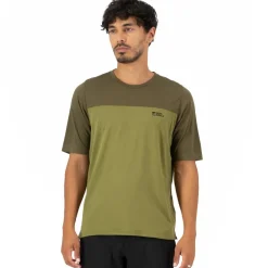Mons Royale Diversion Merino Fietsshirt met Korte Mouwen Heren - fern / olijf