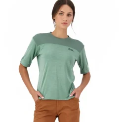 Mons Royale Diversion Merino Fietsshirt met Korte Mouwen Dames - thyme / cypress