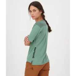 Mons Royale Diversion Merino Fietsshirt met Korte Mouwen Dames - thyme / cypress
