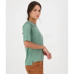 Mons Royale Diversion Merino Fietsshirt met Korte Mouwen Dames - thyme / cypress