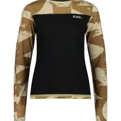 Mons Royale Diversion Merino Fietsshirt met Lange Mouwen Dames - mr grunge / black