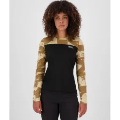 Mons Royale Diversion Merino Fietsshirt met Lange Mouwen Dames - mr grunge / black