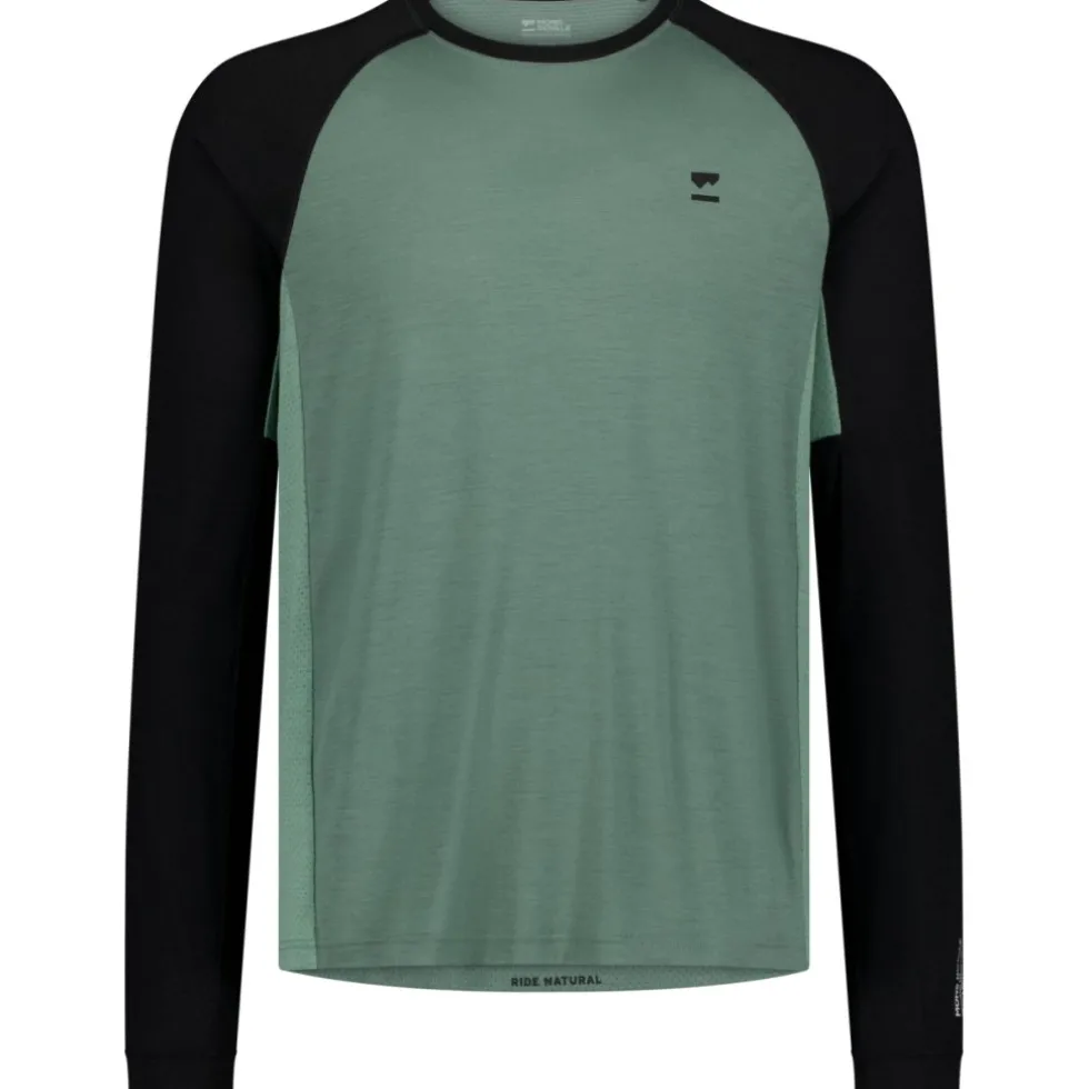 Mons Royale Tarn Merino Shirt met Lange Mouwen Heren - cypress / black / thyme