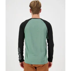 Mons Royale Tarn Merino Shirt met Lange Mouwen Heren - cypress / black / thyme