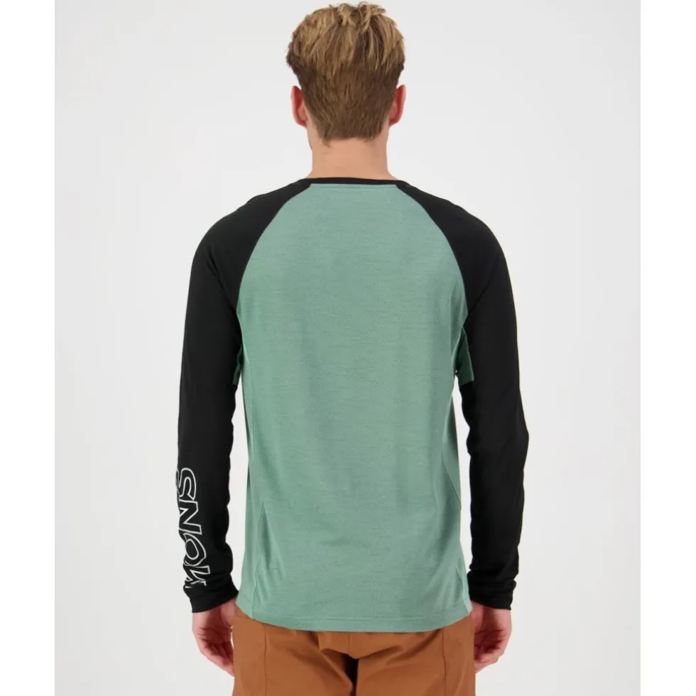 Mons Royale Tarn Merino Shirt met Lange Mouwen Heren - cypress / black / thyme