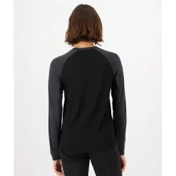 Mons Royale Tarn Merino Shirt met Lange Mouwen Dames - zwart / 9 iron