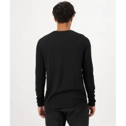 Mons Royale Tarn Merino Shirt met Lange Mouwen Heren - iron / zwart