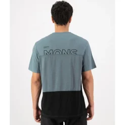 Mons Royale Tarn Merino T-Shirt Heren - goblin blue / zwart