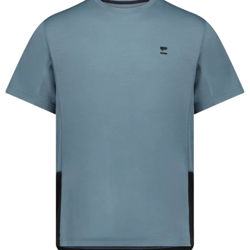 Mons Royale Tarn Merino T-Shirt Heren - goblin blue / zwart