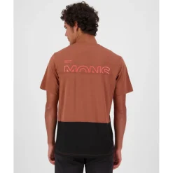 Mons Royale Tarn Merino T-Shirt Heren - cinnamon / black