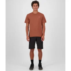 Mons Royale Tarn Merino T-Shirt Heren - cinnamon / black
