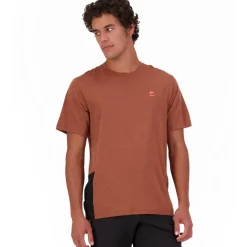 Mons Royale Tarn Merino T-Shirt Heren - cinnamon / black