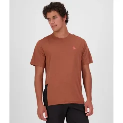 Mons Royale Tarn Merino T-Shirt Heren - cinnamon / black