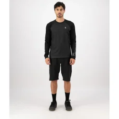Mons Royale Tarn Merino Wind Fietsshirt Heren - zwart