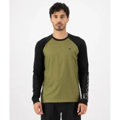 Mons Royale Tarn Merino Wind Fietsshirt Heren - fern / zwart