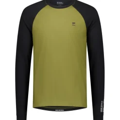 Mons Royale Tarn Merino Wind Fietsshirt Heren - fern / zwart