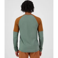 Mons Royale Tarn Merino Wind Fietsshirt Heren - cypress / caramel / black