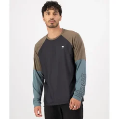Mons Royale Tarn Merino Wind Fietsshirt Heren - goblin blue / walnut / zwart