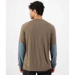 Mons Royale Tarn Merino Wind Fietsshirt Heren - goblin blue / walnut / zwart