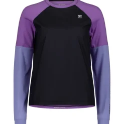 Mons Royale Tarn Merino Wind Fietsshirt Dames - skyline / bloom / black