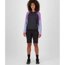 Mons Royale Tarn Merino Wind Fietsshirt Dames - skyline / bloom / black