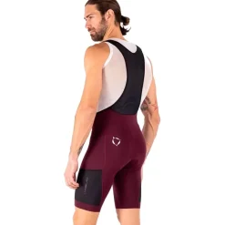 Nalini Gravel Fietsshorts met bretels Heren - red wine 4100