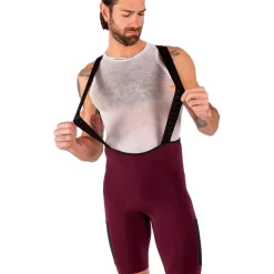 Nalini Gravel Fietsshorts met bretels Heren - red wine 4100