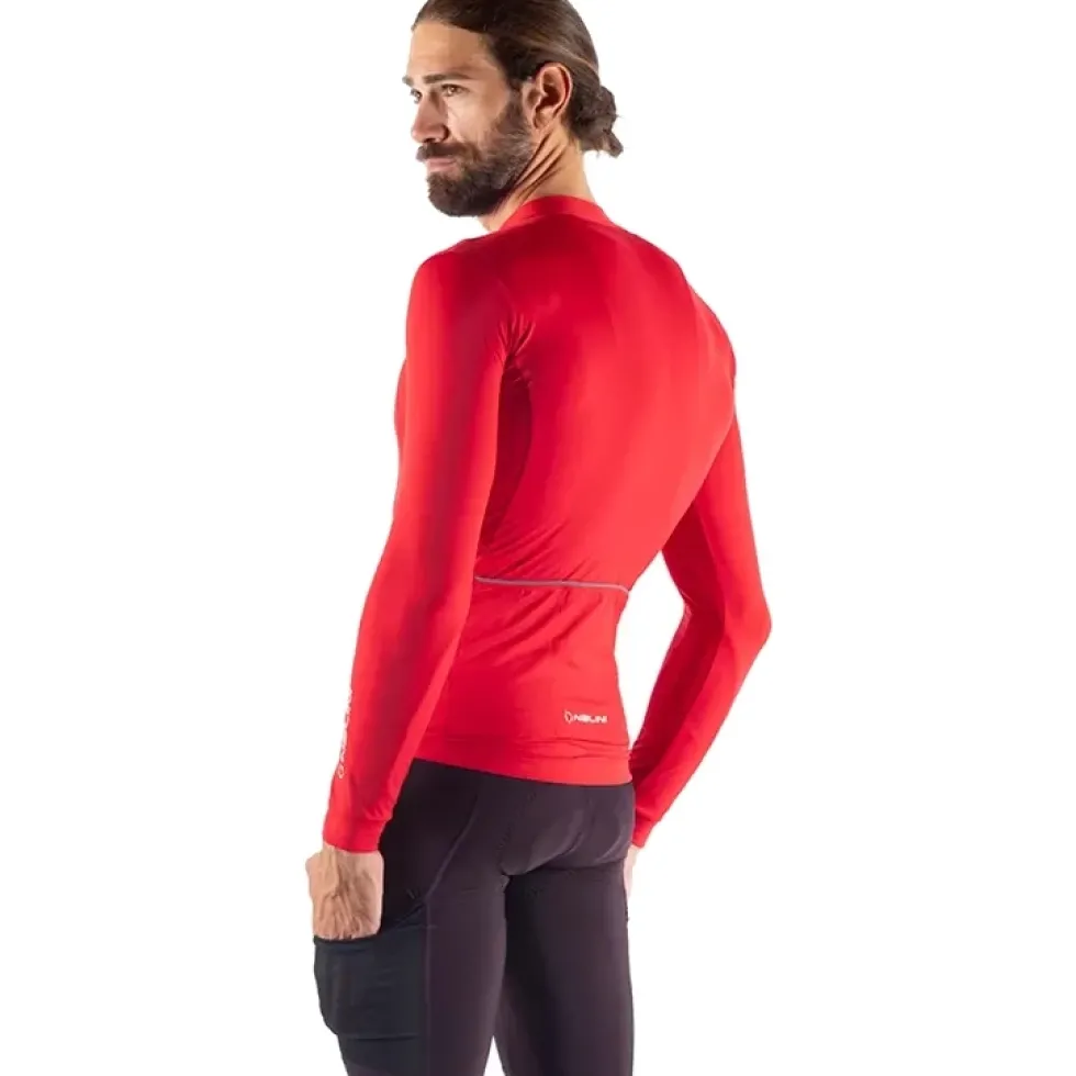 Nalini Light Wrap Fietstrui met lange mouwen Heren - chili 4130