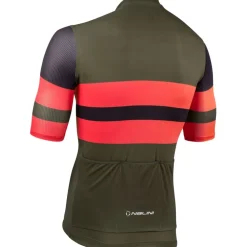 Nalini Linear Fietstrui Heren - red coral/army green 4400