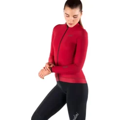 Nalini New Wrap Fietstrui met lange mouwen Dames - lady red 4100