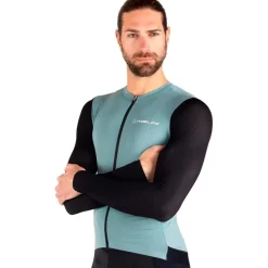 Nalini Pure Gravel Fietstrui met lange mouwen Heren - turquoise/black 4180