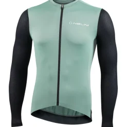 Nalini Pure Gravel Fietstrui met lange mouwen Heren - turquoise/black 4180