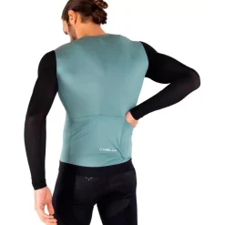 Nalini Pure Gravel Fietstrui met lange mouwen Heren - turquoise/black 4180