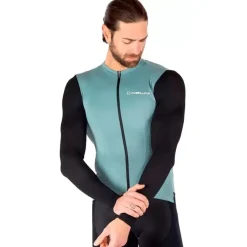 Nalini Pure Gravel Fietstrui met lange mouwen Heren - turquoise/black 4180