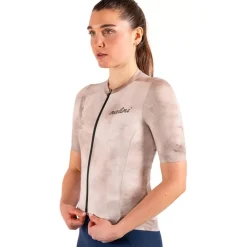 Nalini Tie Dye Fietsshirt dames - sand 4500