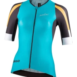Nalini Veloce Fietsshirt met Korte Mouwen Dames - turquoise/zwart 4200