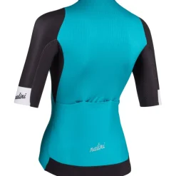 Nalini Veloce Fietsshirt met Korte Mouwen Dames - turquoise/zwart 4200