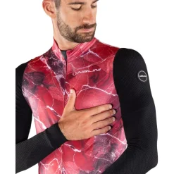 Nalini Warm Mesh Fietstrui met lange mouwen Heren - marble/red 4200
