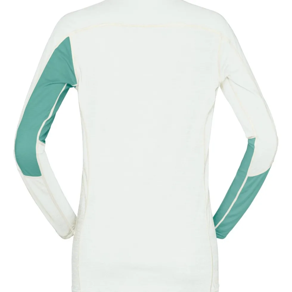 Norrona falketind equaliser merino round Neck Shirt met Lange Mouwen Dames - Malachite Green