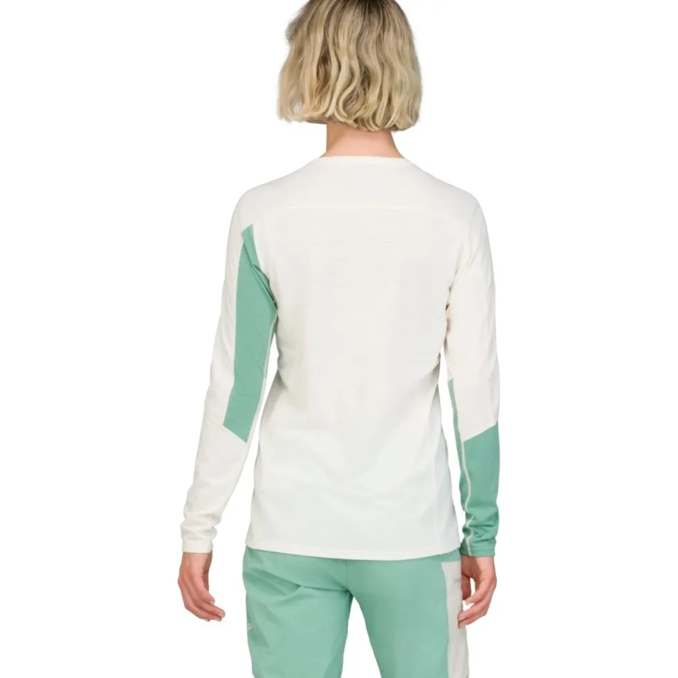 Norrona falketind equaliser merino round Neck Shirt met Lange Mouwen Dames - Malachite Green