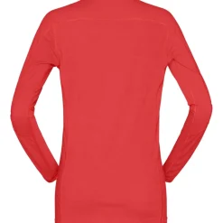 Norrona falketind equaliser merino round Neck Shirt met Lange Mouwen Dames - Paprika Red