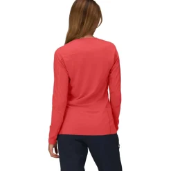 Norrona falketind equaliser merino round Neck Shirt met Lange Mouwen Dames - Paprika Red