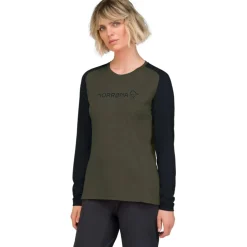 Norrona fjørå equaliser lightweight Shirt met Lange Mouwen Dames - Olive Night