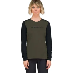 Norrona fjørå equaliser lightweight Shirt met Lange Mouwen Dames - Olive Night