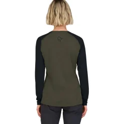 Norrona fjørå equaliser lightweight Shirt met Lange Mouwen Dames - Olive Night