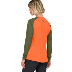 Norrona fjørå equaliser lightweight Shirt met Lange Mouwen Dames - Orange Alert