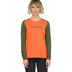Norrona fjørå equaliser lightweight Shirt met Lange Mouwen Dames - Orange Alert