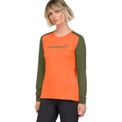 Norrona fjørå equaliser lightweight Shirt met Lange Mouwen Dames - Orange Alert