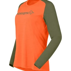 Norrona fjørå equaliser lightweight Shirt met Lange Mouwen Dames - Orange Alert